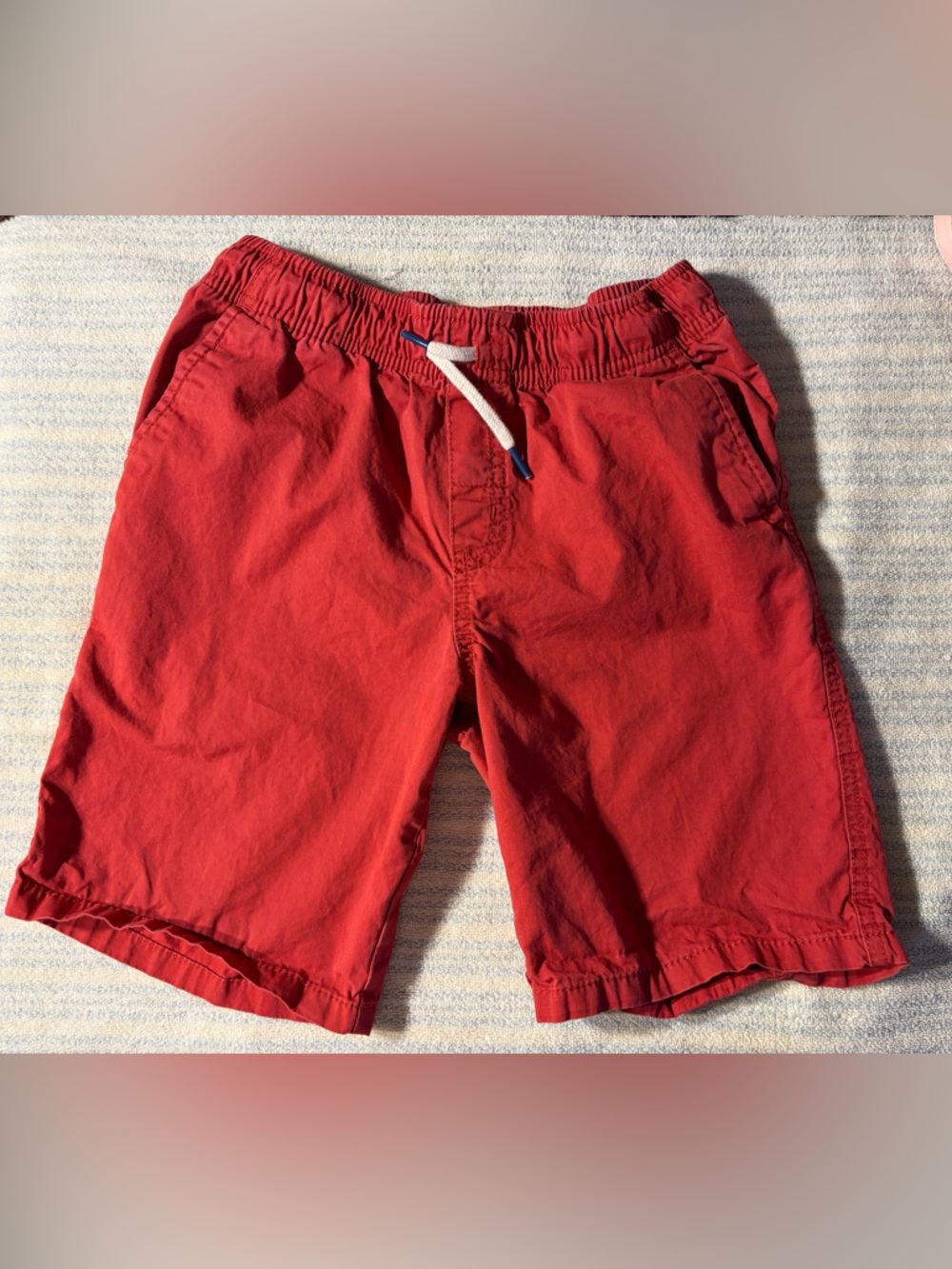 Cat & Jack Red Elastic-Waist Shorts with White Drawstring